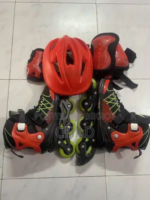 Skating shoes and helmet set for sale