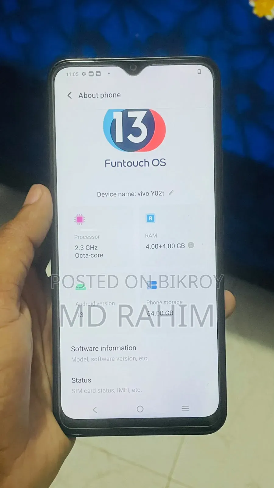 Vivo Y02t 64 GB Black