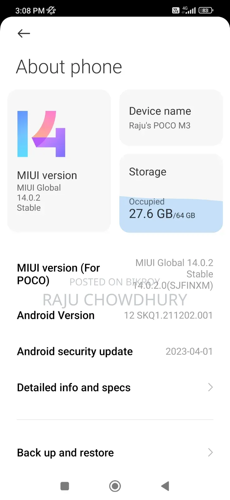 Xiaomi Poco M3 64 GB Black