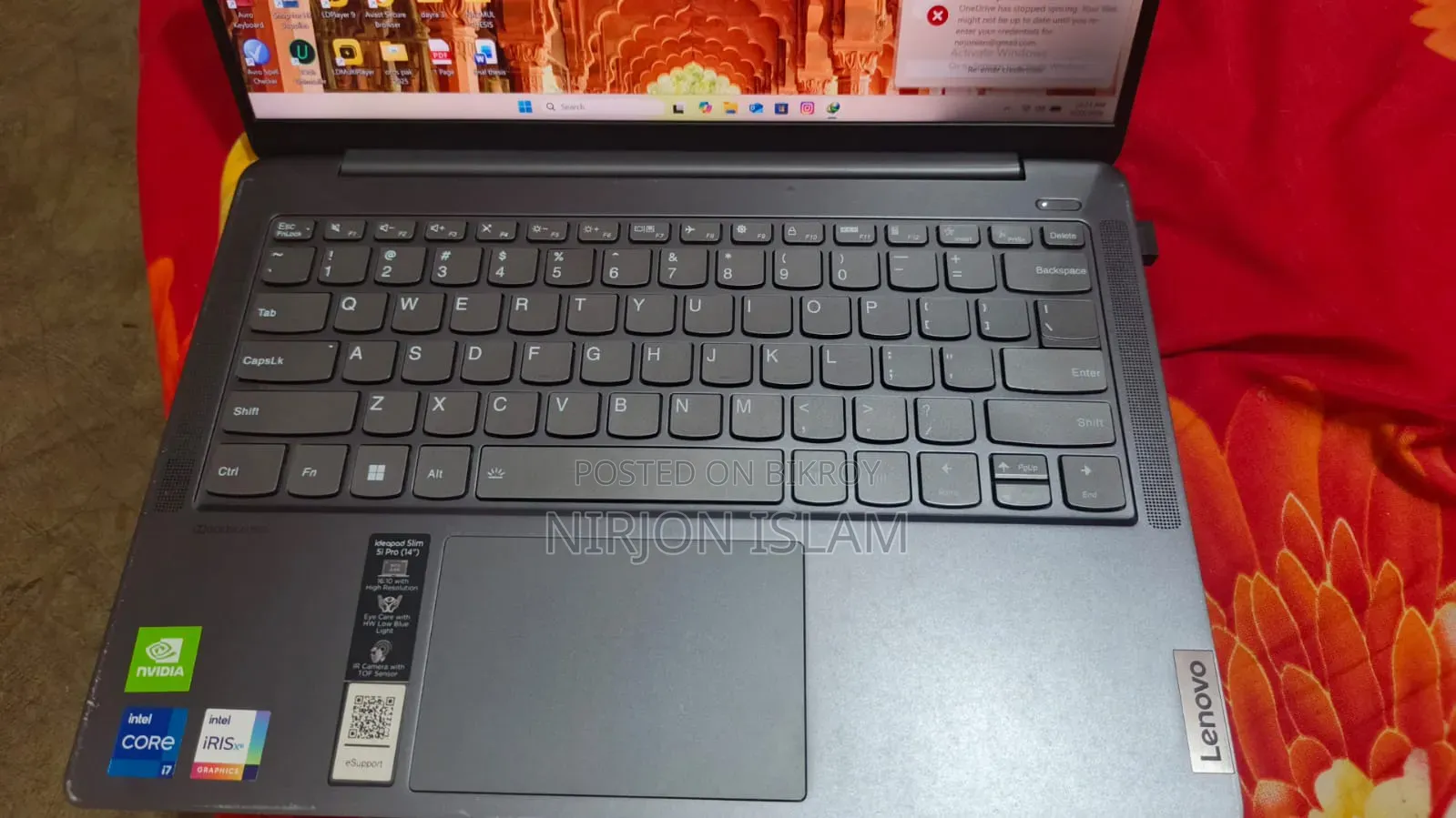 Laptop Lenovo IdeaPad 5 Slim 13th Gen I7 16GB Intel Core I7 512GB