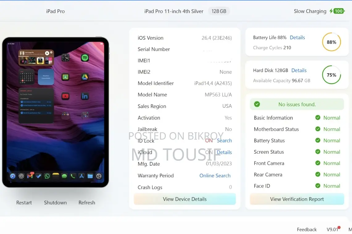 Apple iPad Pro 11 (2022) 128 GB Silver