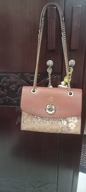 Original Leather Floral Pink Coach Bag