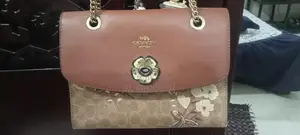 Original Leather Floral Pink Coach Bag