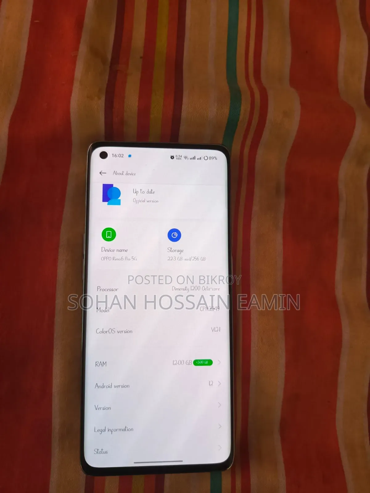 New Oppo Reno6 Pro 5G 256 GB Silver
