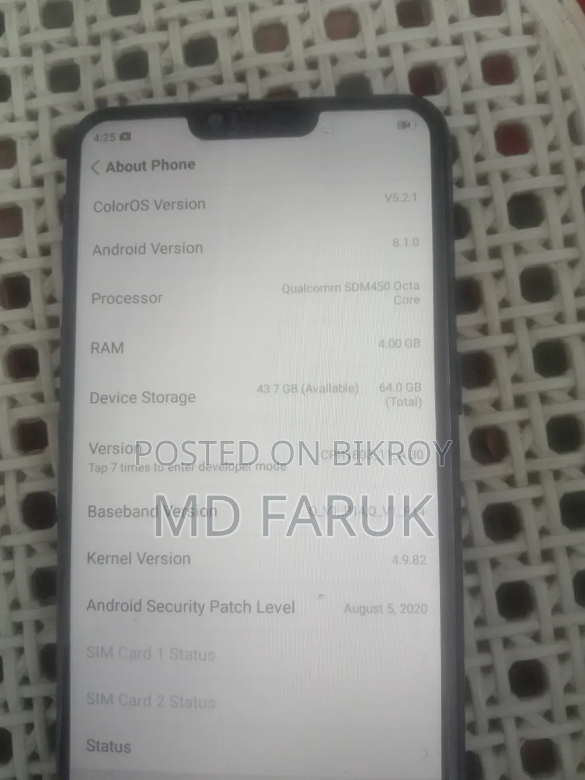 Oppo A3s 64 GB Blue