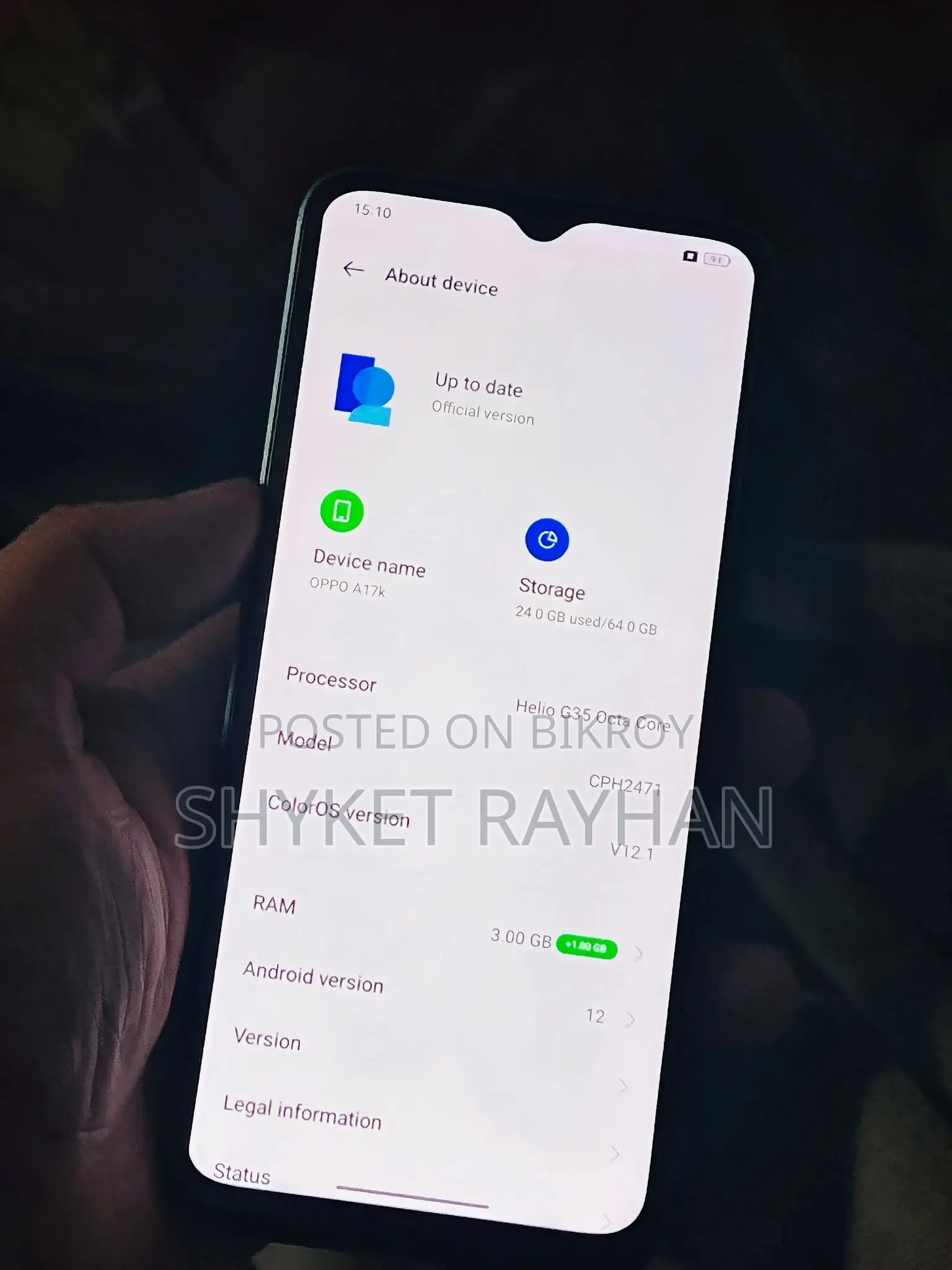 Oppo A17K 64 GB Blue