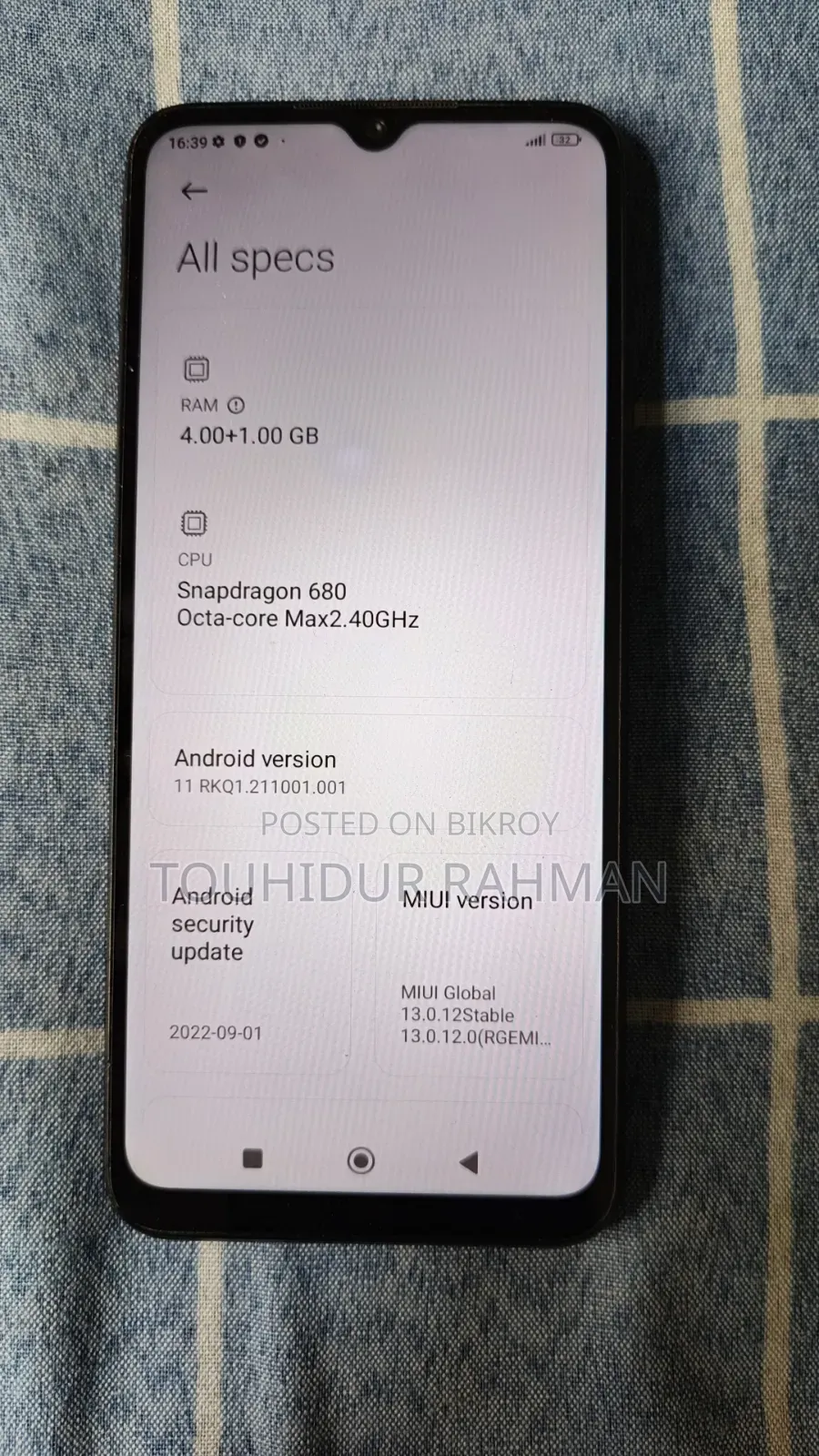 Xiaomi Redmi 10C ৬৪ জিবি কালো