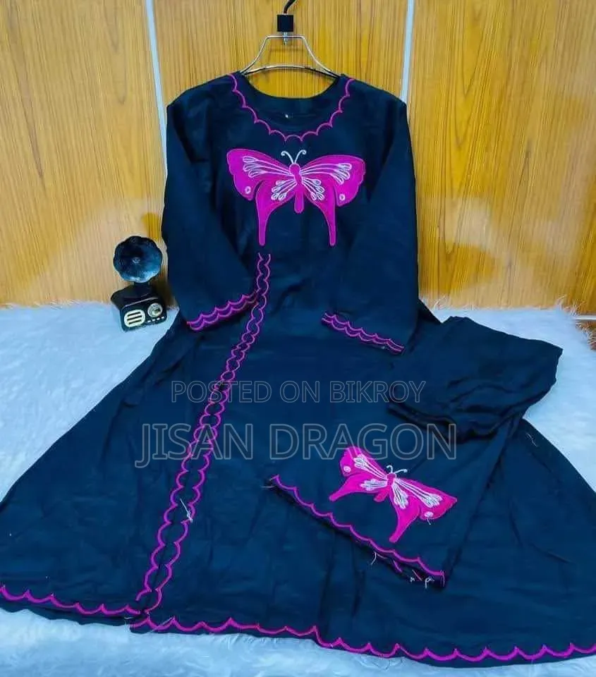 Butterfly Design Two-Piece Kameez/Salwar - China Linen Fabric