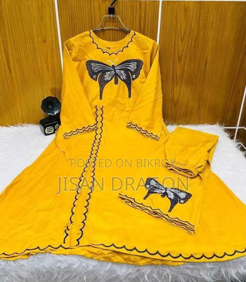 Butterfly Design Two-Piece Kameez/Salwar - China Linen Fabric