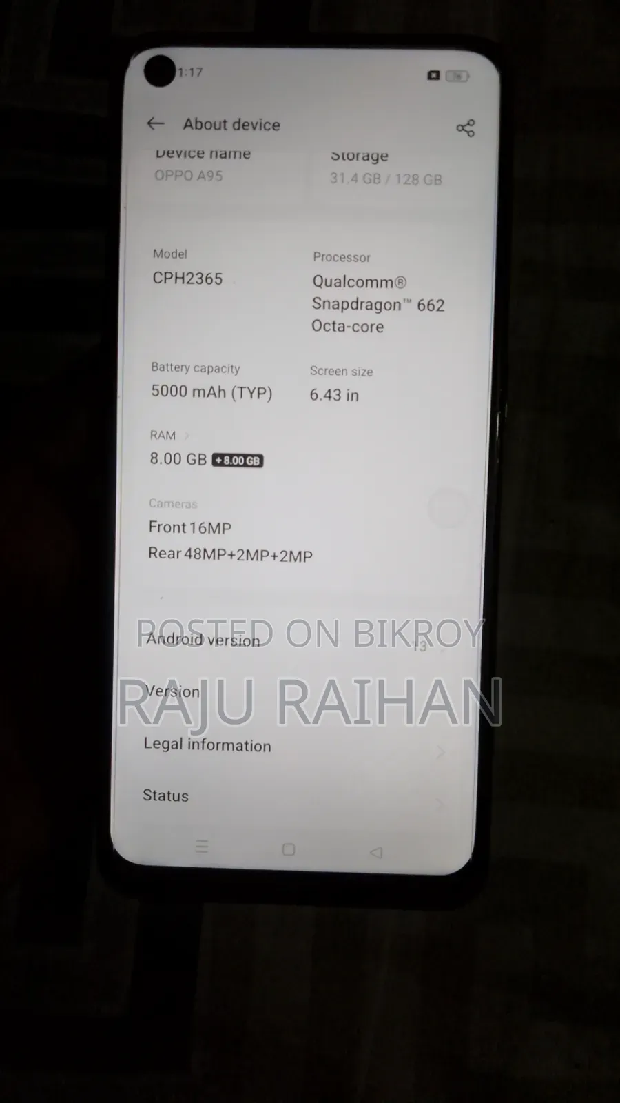 Oppo A95 128 GB Black