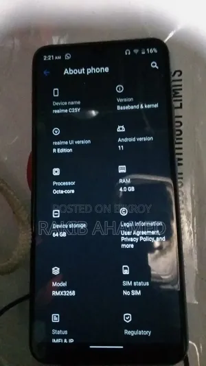 Realme C25Y 64 GB Silver