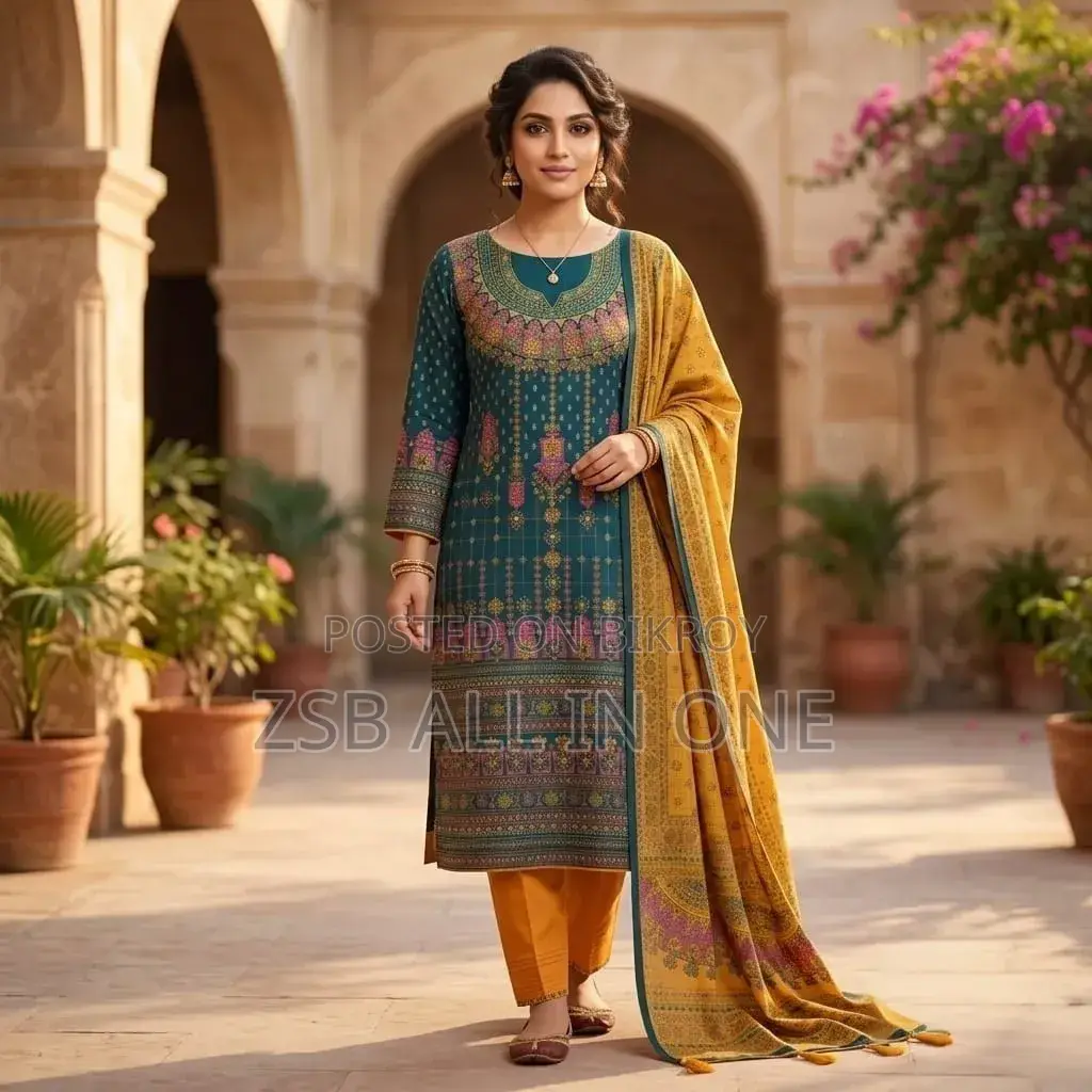Gorgeous Aarong Boutique Karchupi Three-Piece