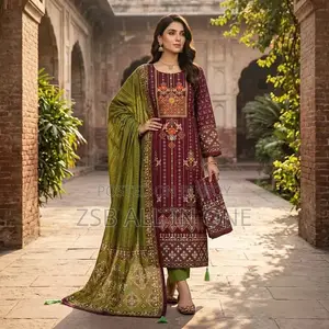 Gorgeous Aarong Boutique Karchupi Three-Piece