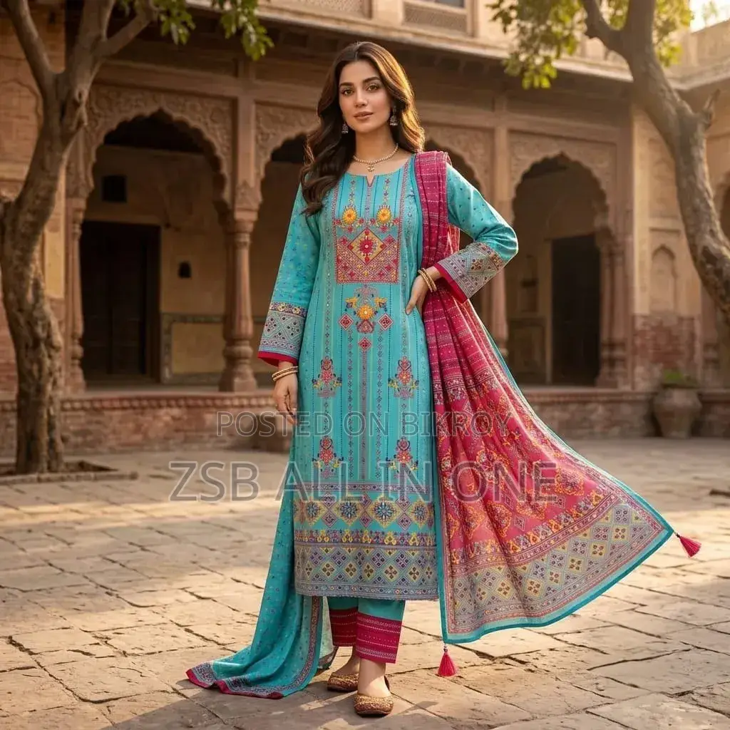 Gorgeous Aarong Boutique Karchupi Three-Piece
