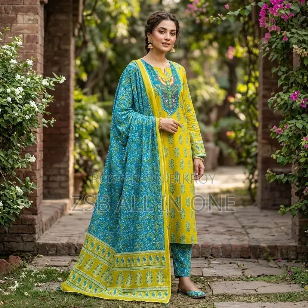 Gorgeous Aarong Boutique Karchupi Three-Piece