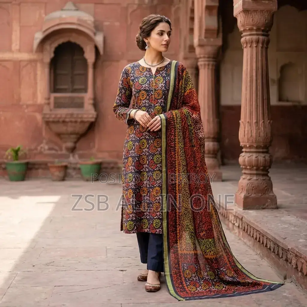Gorgeous Aarong Boutique Karchupi Three-Piece