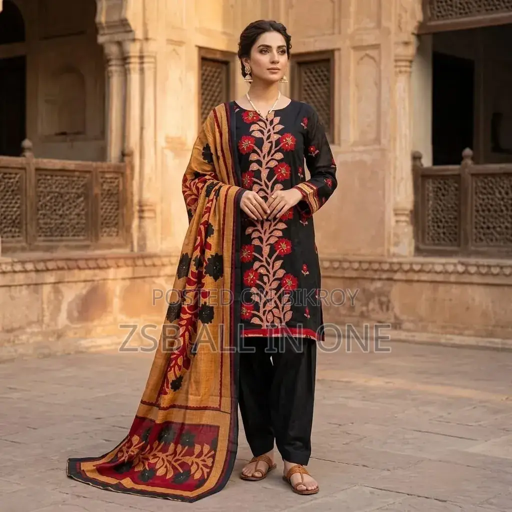 Gorgeous Aarong Boutique Karchupi Three-Piece