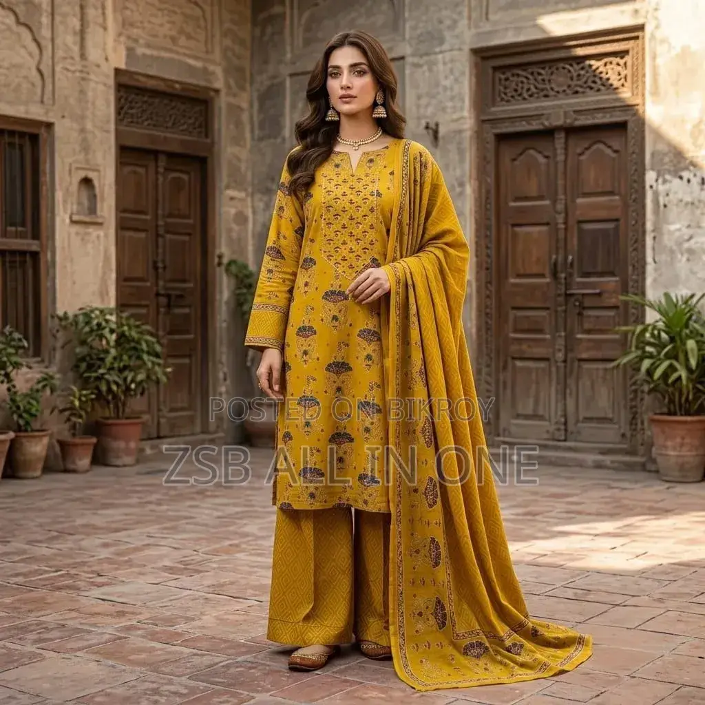 Gorgeous Aarong Boutique Karchupi Three-Piece
