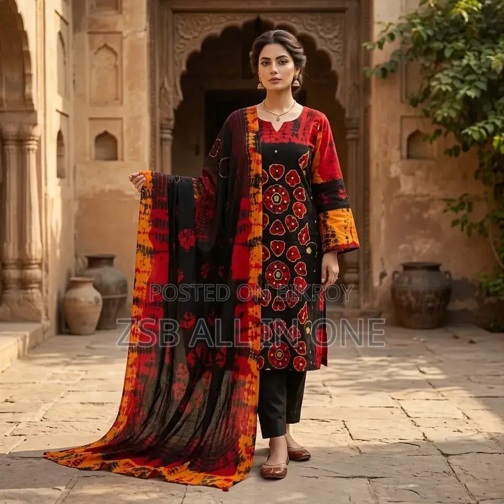 Gorgeous Aarong Boutique Karchupi Three-Piece