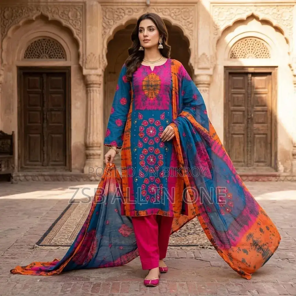 Gorgeous Aarong Boutique Karchupi Three-Piece