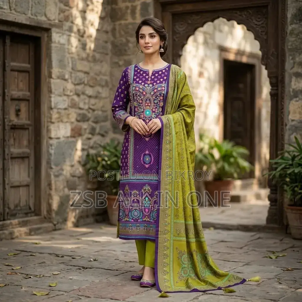 Gorgeous Aarong Boutique Karchupi Three-Piece