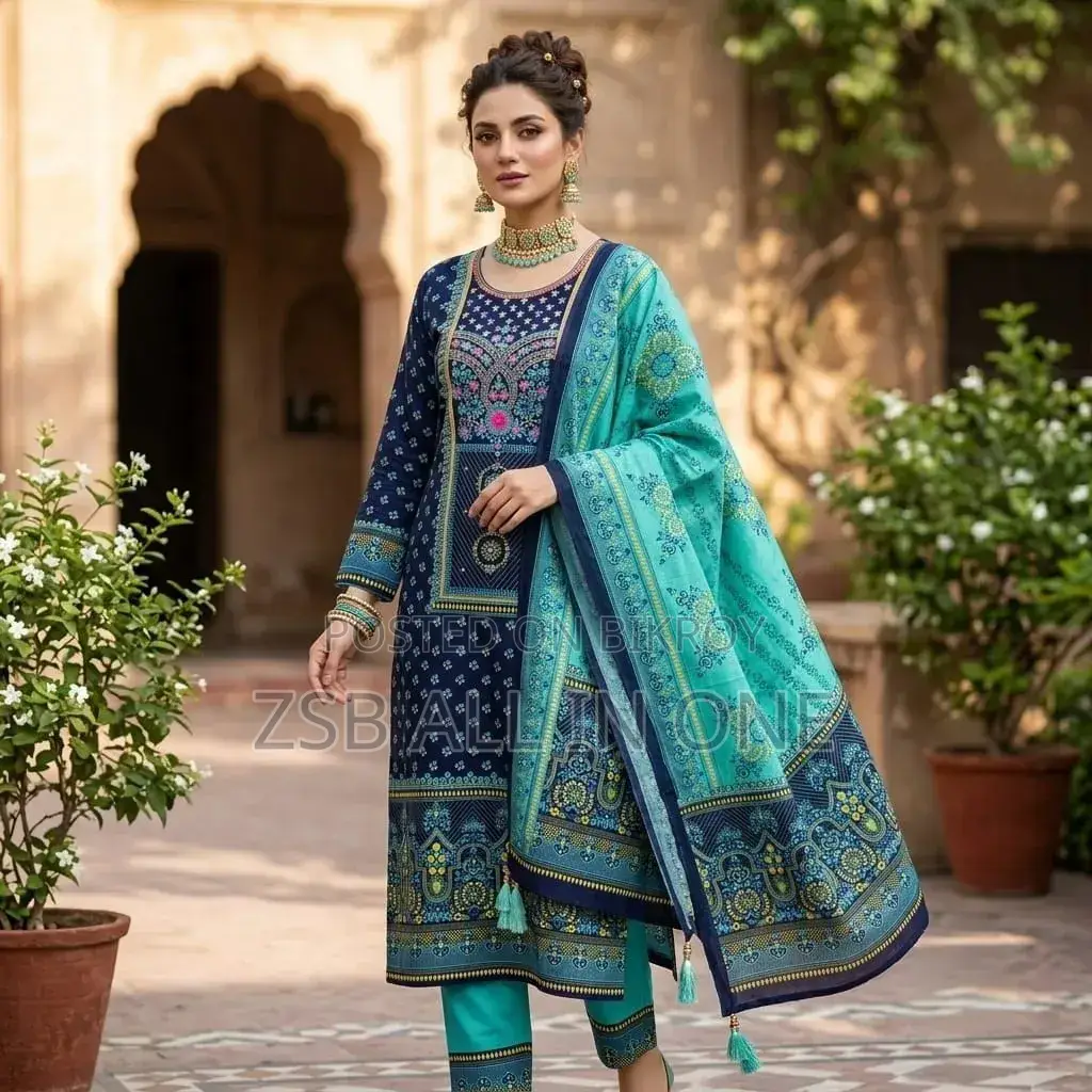 Gorgeous Aarong Boutique Karchupi Three-Piece
