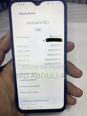 Samsung Galaxy M21 64 GB Blue
