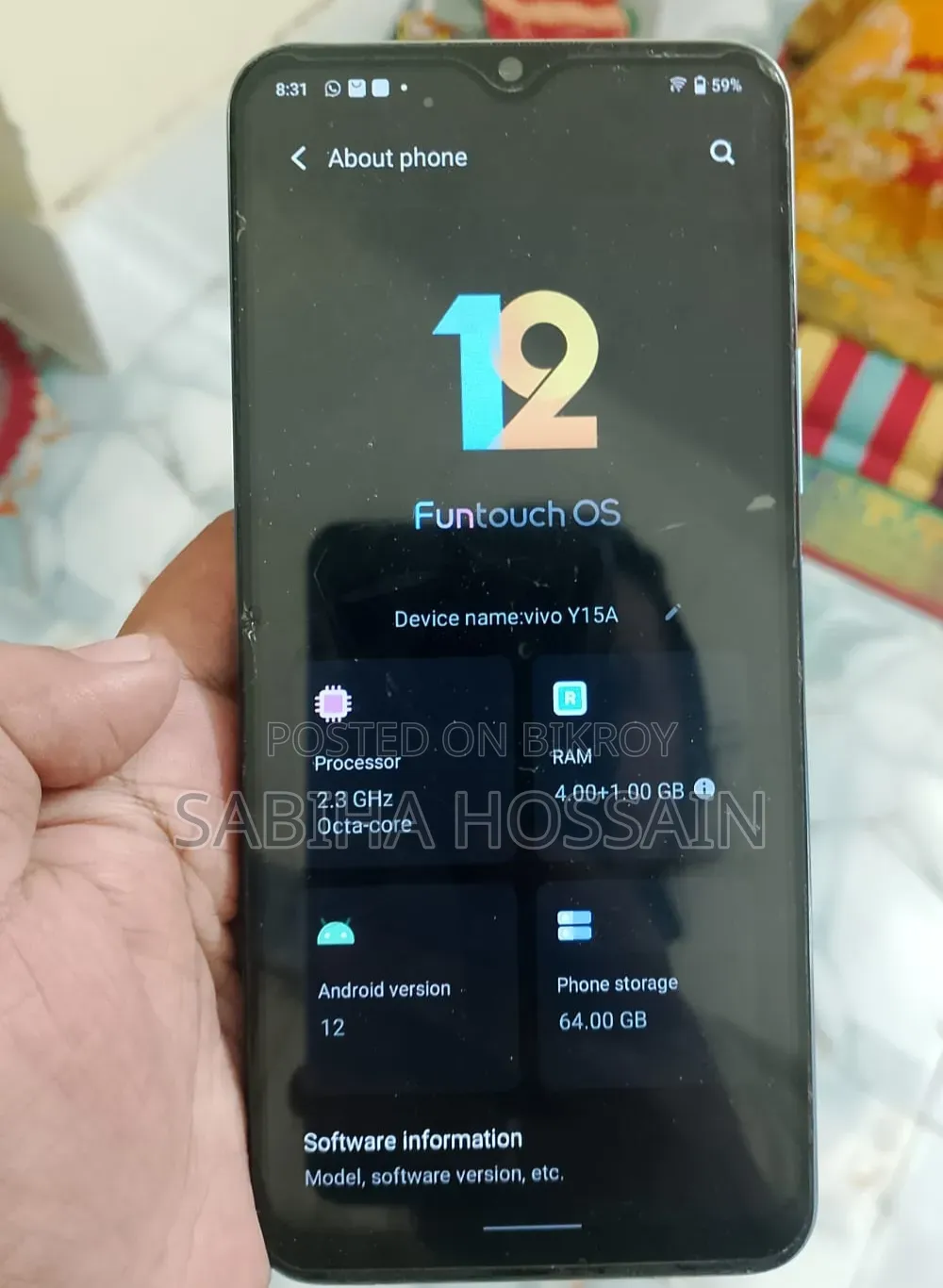 Vivo Y15 64 GB Gray