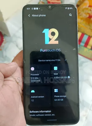 Vivo Y15 64 GB Gray
