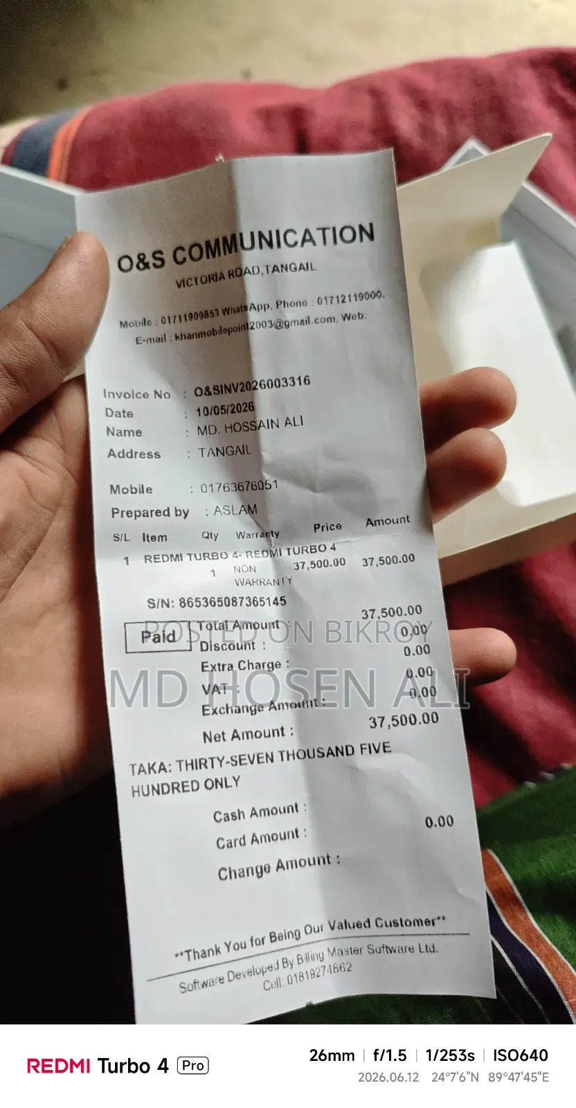 Xiaomi Redmi Turbo 4 Pro 256 GB Black