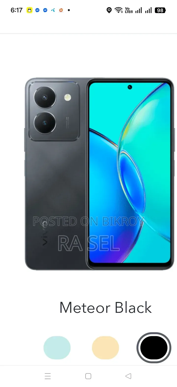 Vivo Y36 256 GB Black