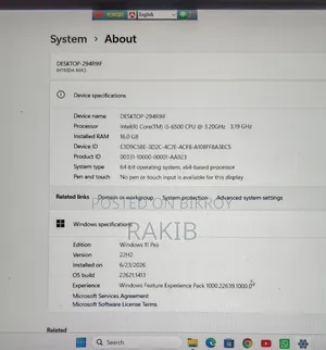 New Desktop Computer 16GB Intel Core I5 SSHD (Hybrid) 250GB