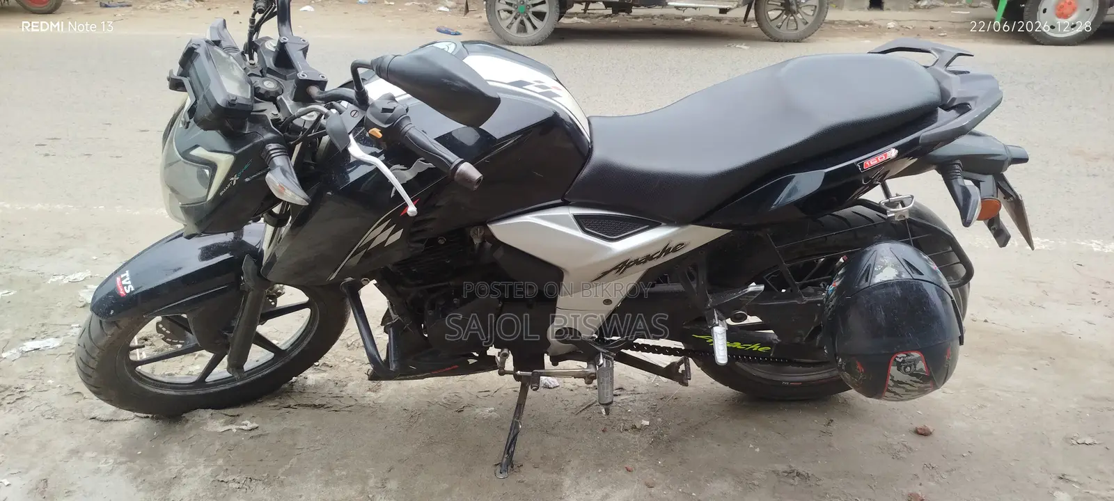 TVS Apache 160 4V 2022 Black