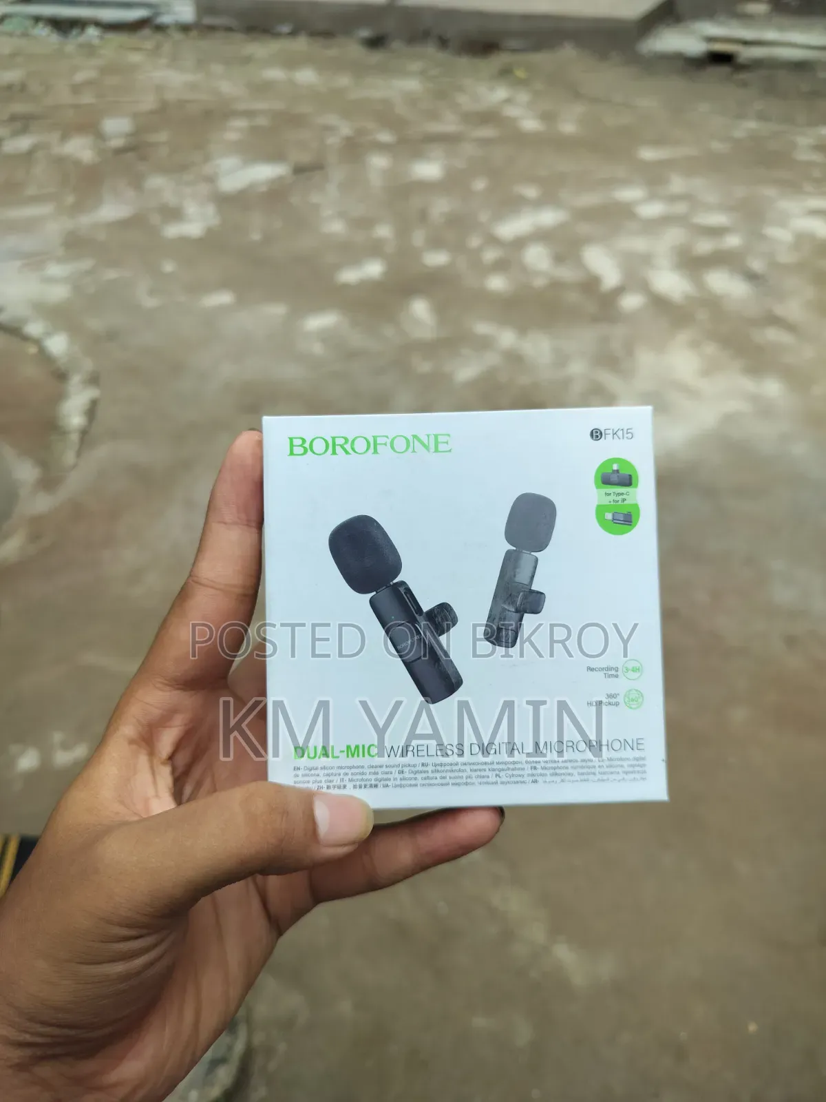 Borofone FK15 Dual-Mic Wireless Digital Microphone