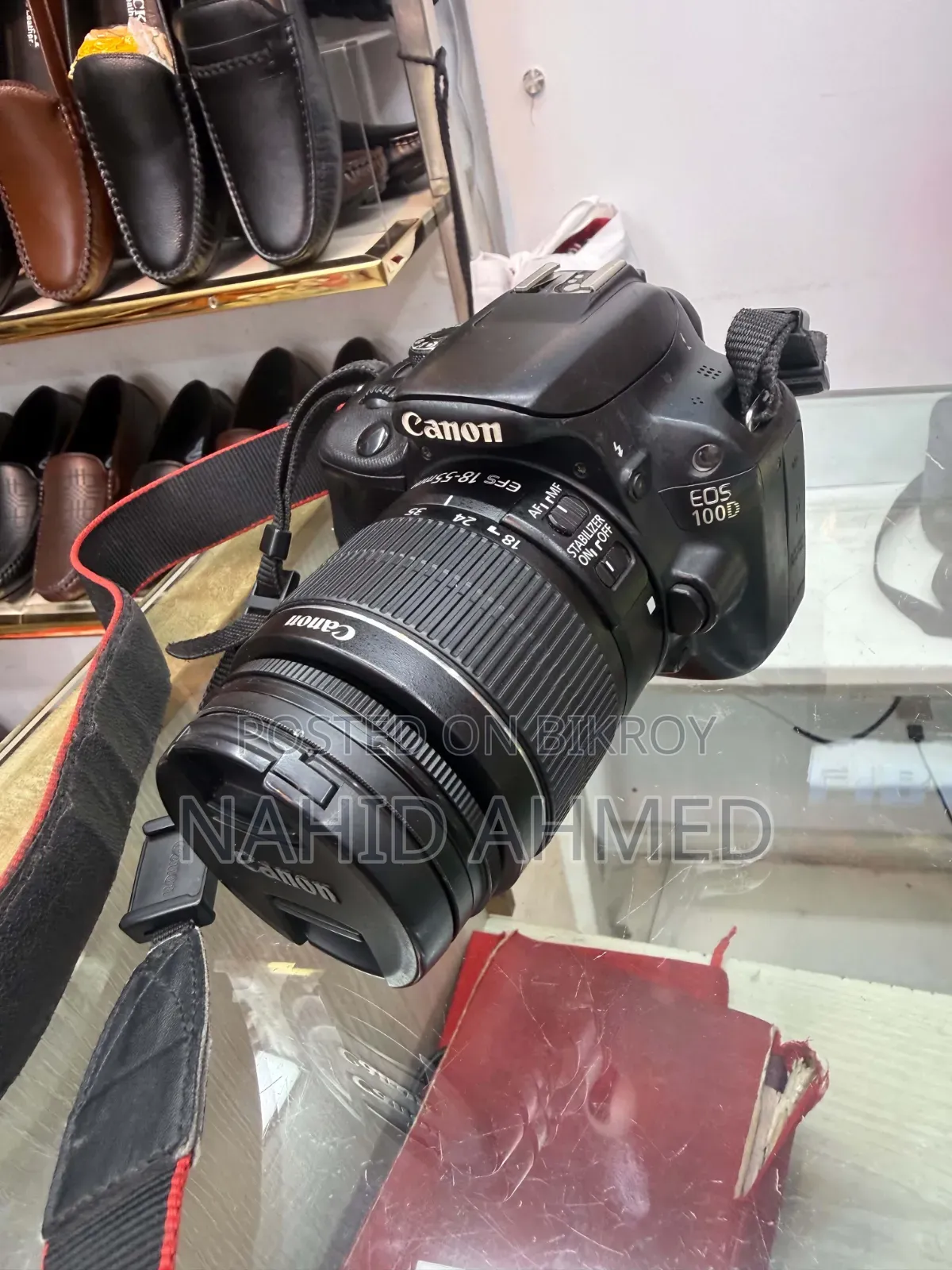 Canon Eos 100d DSLR Camera + 18-55mm Kit Lens + Charger + Backpack