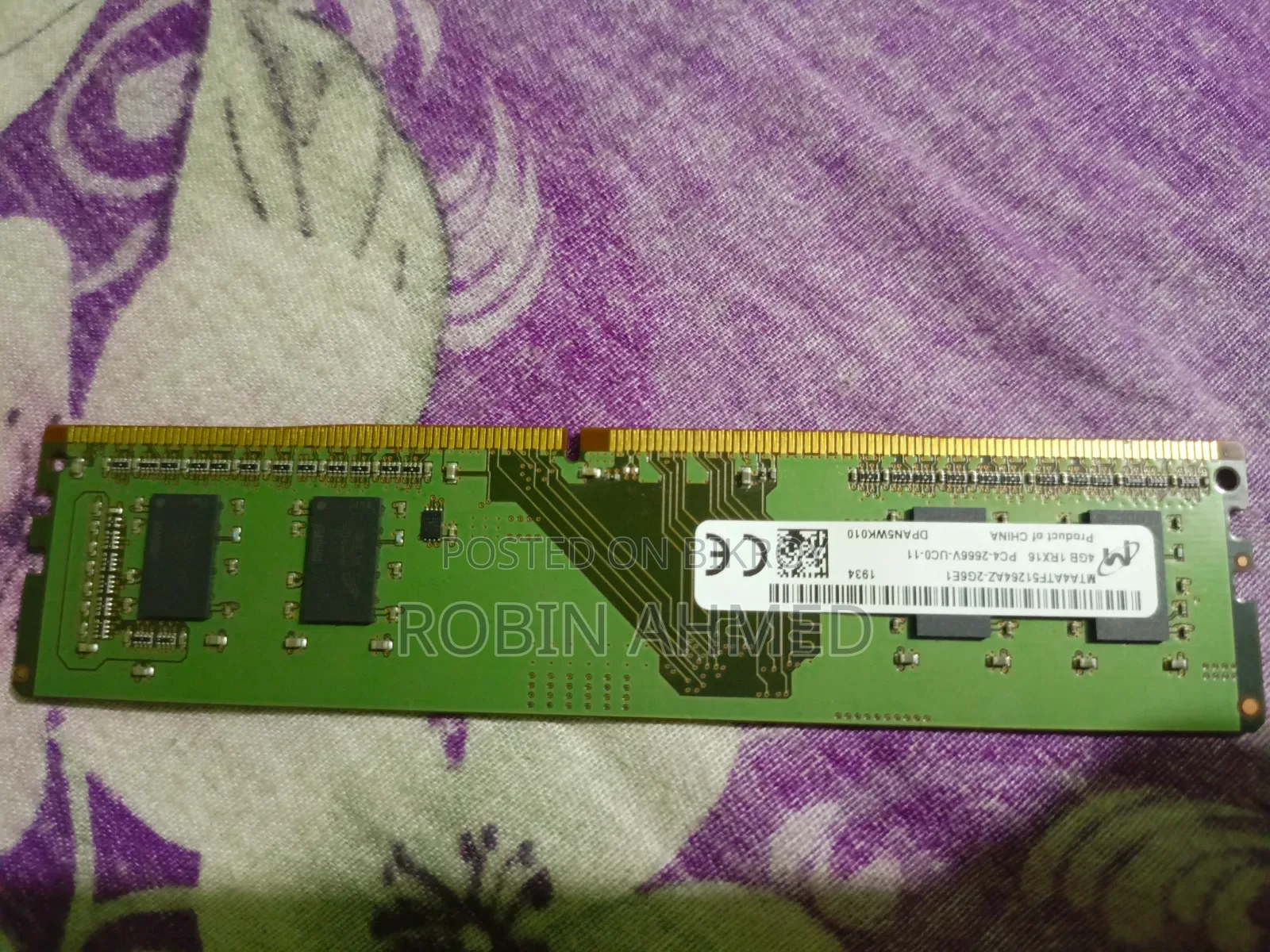 Micron 4GB DDR4 Desktop RAM