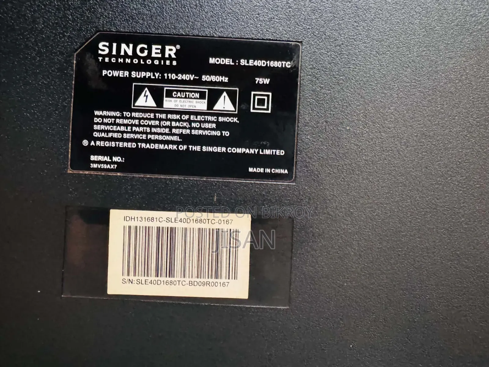 Singer 40 Inch LED TV