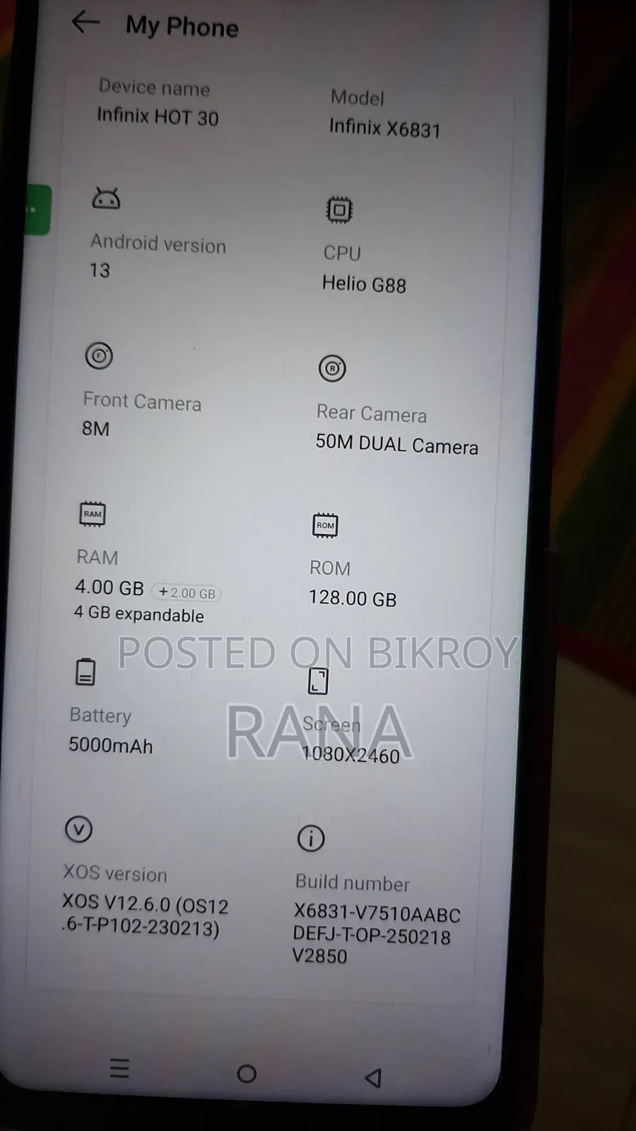 Infinix Hot 30 128 GB