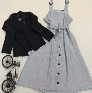 Western Denim Style Ladies Blazer Gown Tops