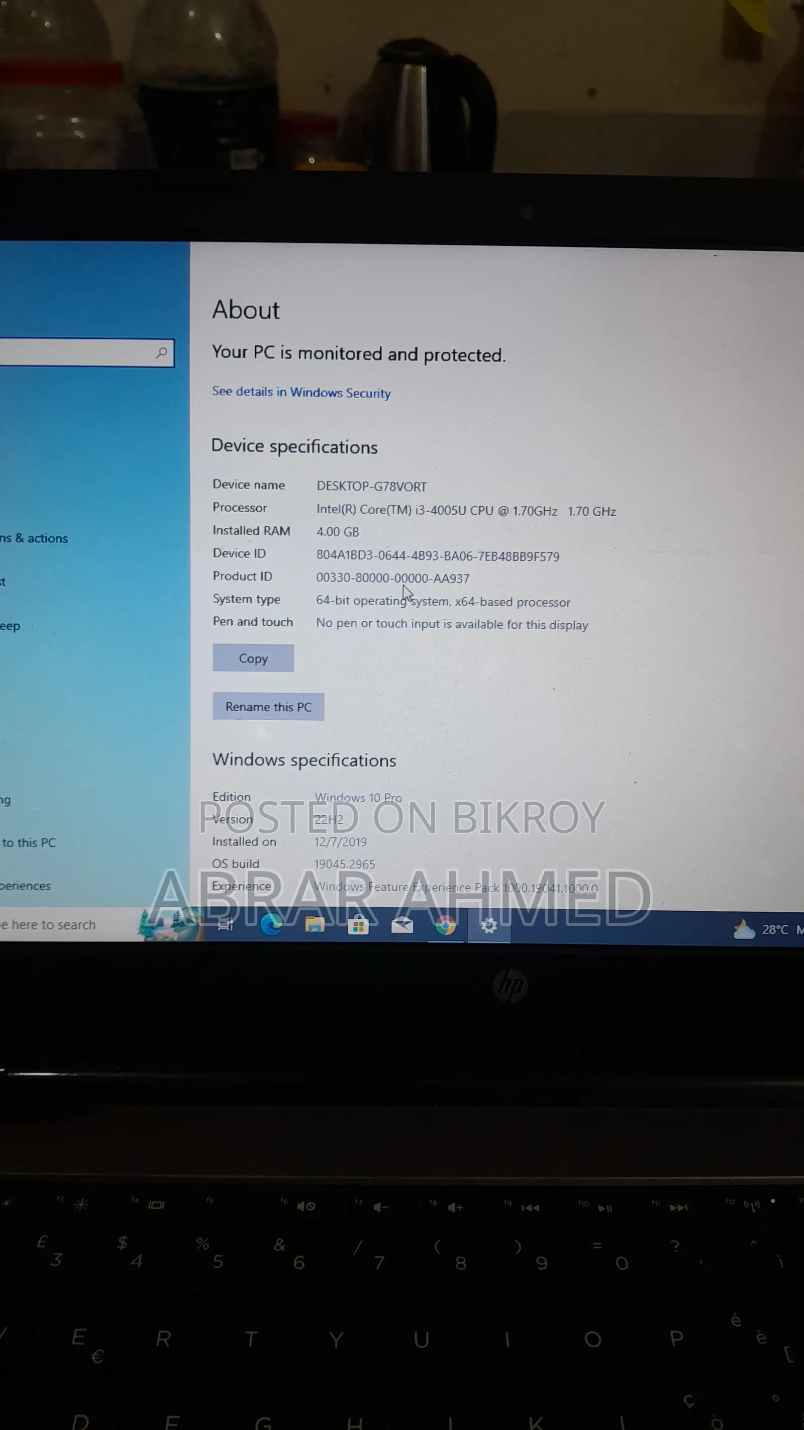 Laptop HP EliteBook 840 G8 4GB Intel Core i3 HDD 512GB