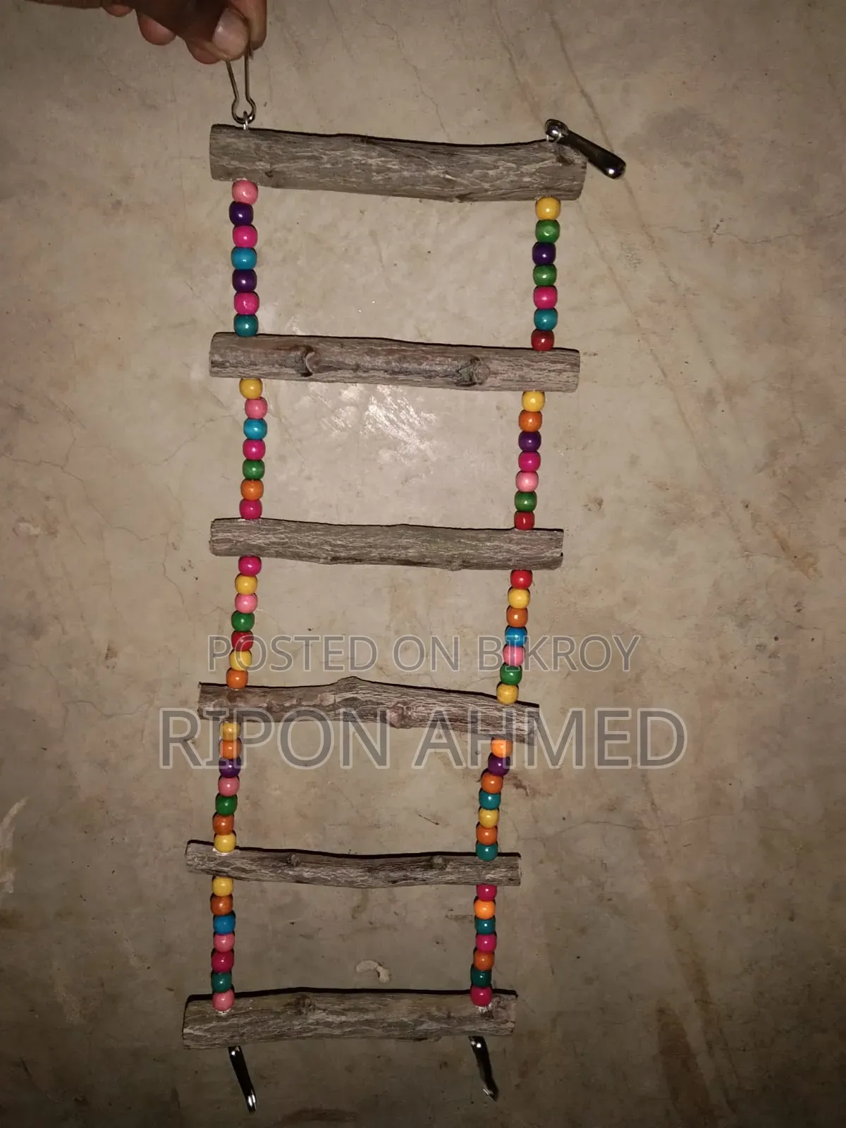 Hanging ladder for birds (made of tree branches) - 1 piece