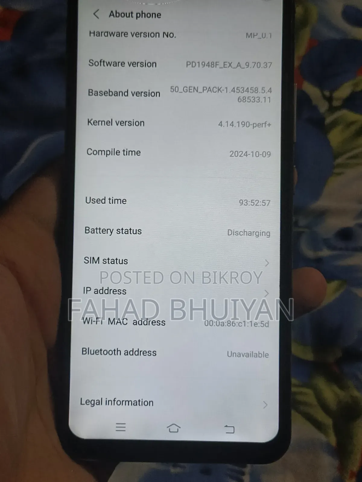 Vivo V19 128 GB White