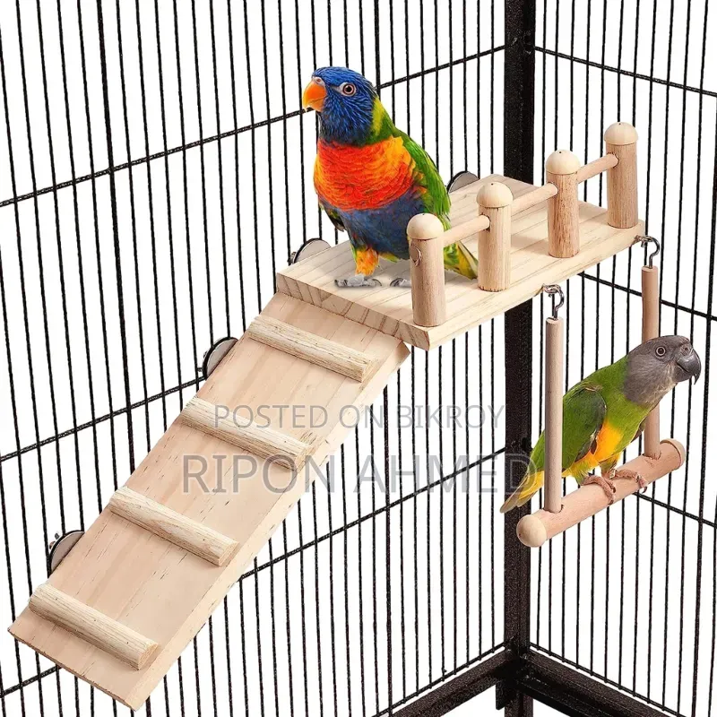 Toy set for birds (platform with ladder) - 1 piece