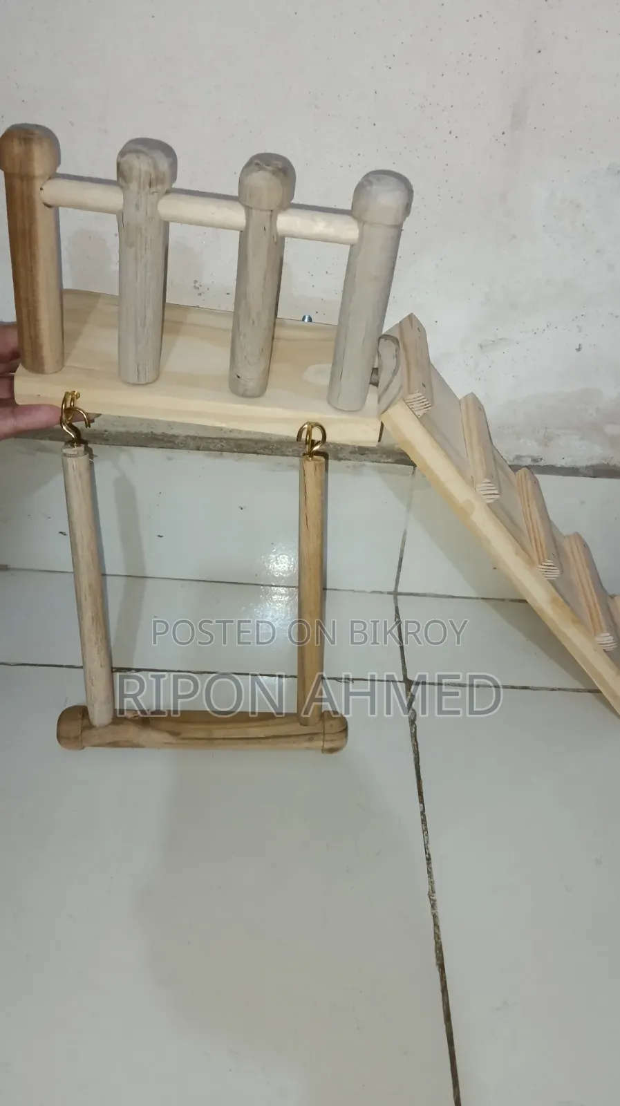 Toy set for birds (platform with ladder) - 1 piece