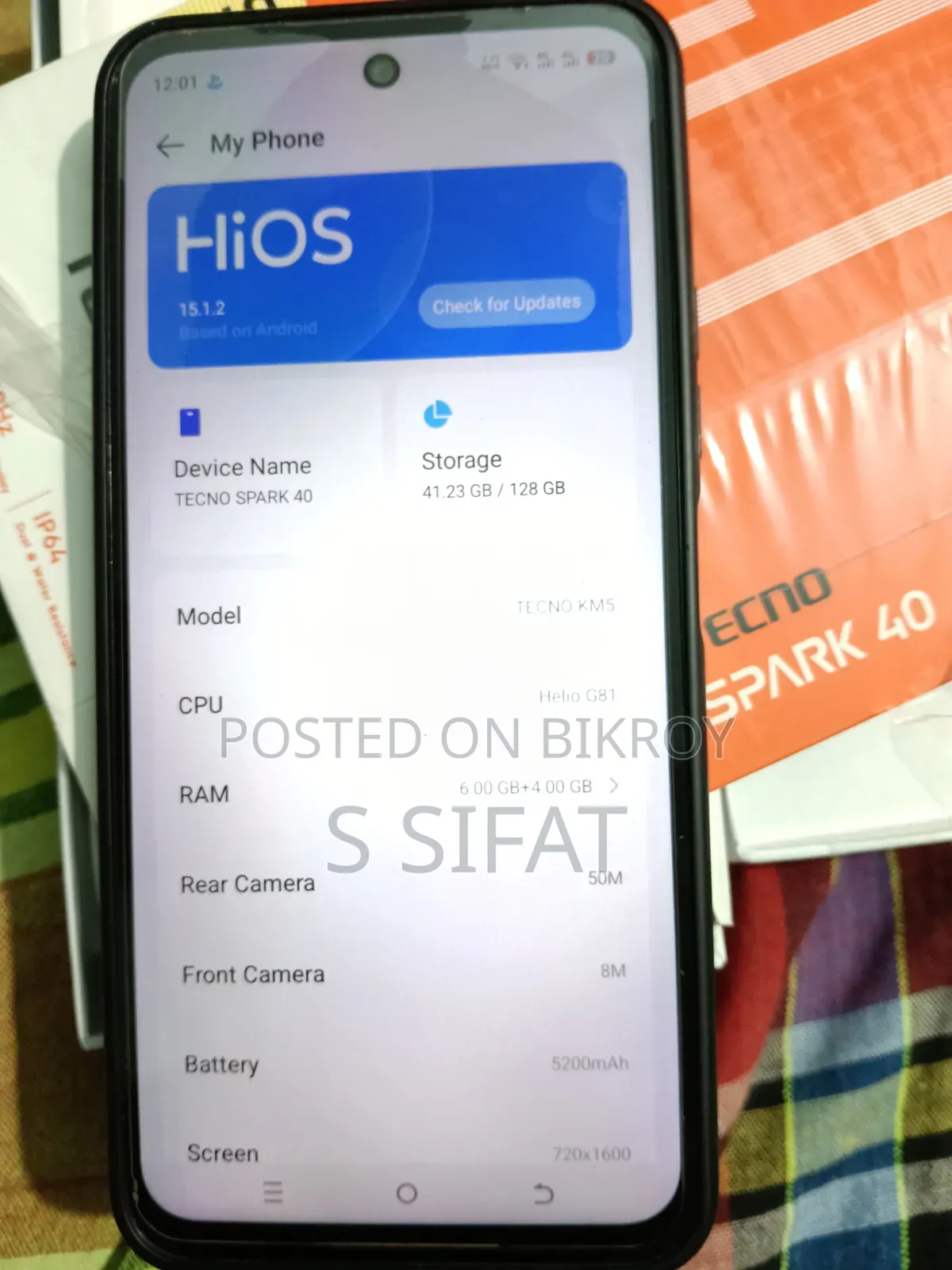 Tecno Spark 40 128 GB Black
