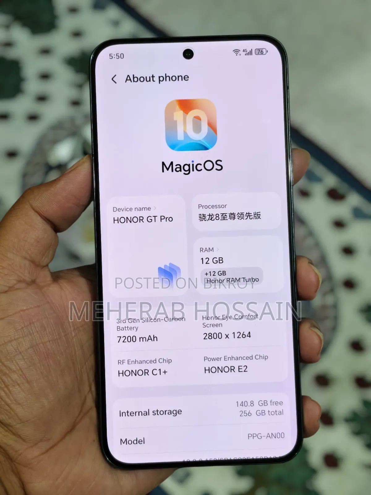 Honor GT Pro 256 GB Black