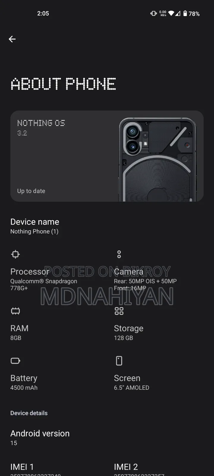 Nothing Phone 1 128 GB Black