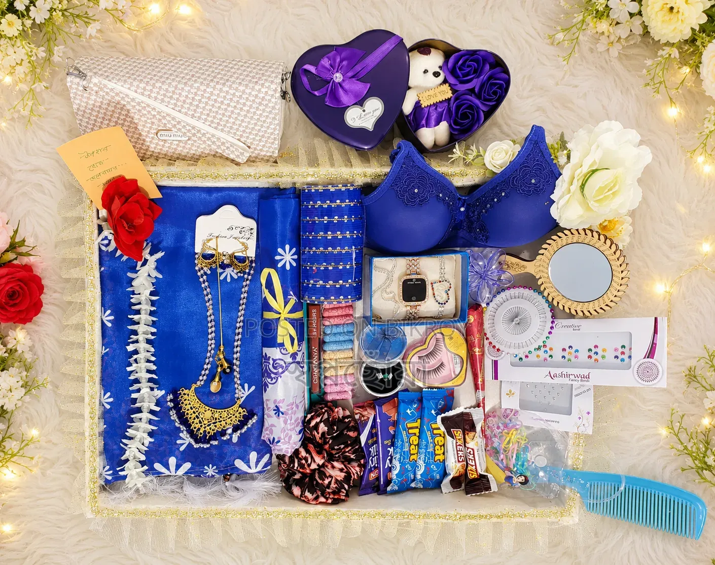 Birthday Anniversary Saree Gift Combo