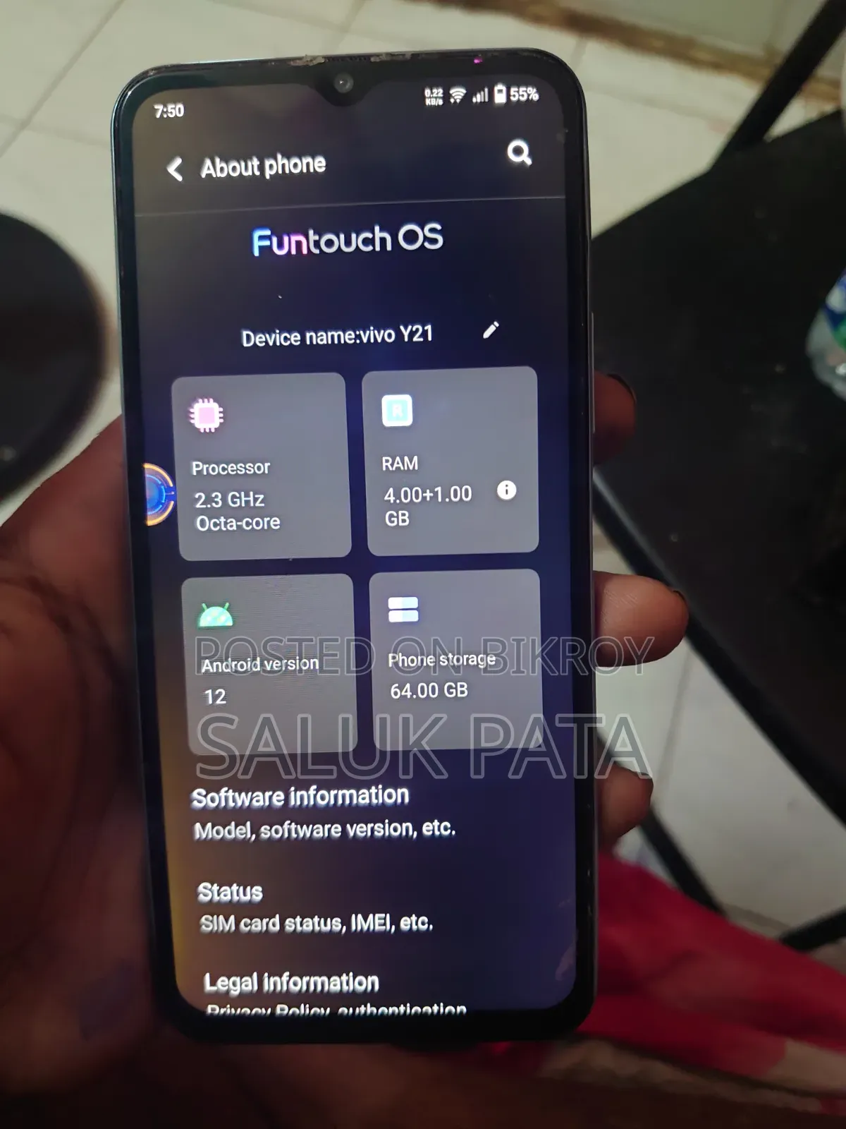 New Vivo Y21 64 GB White