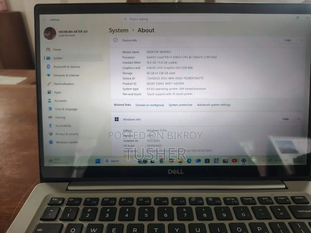 Laptop Dell Latitude 7490 16GB Intel Core i5 SSD 256GB